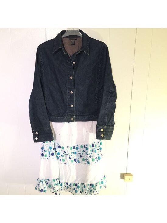 Banana Republic Jackets & Blazers - Banana Republic Long Sleeve Snaps Collared Denim Jacket L